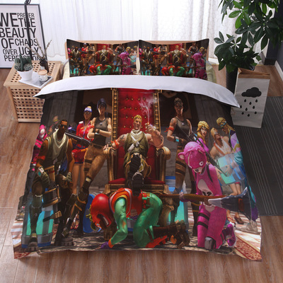 Fortnite Comfortable Bedding Three-Piece Soft and Breathable Duvet Cover - Image 32