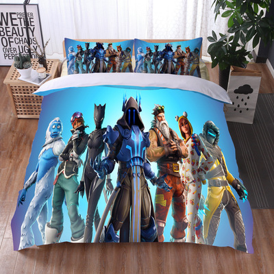 Fortnite Comfortable Bedding Three-Piece Soft and Breathable Duvet Cover - Image 33