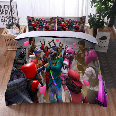 Fortnite Comfortable Bedding Three-Piece Soft and Breathable Duvet Cover - Image 35