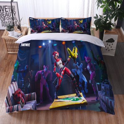 Fortnite Comfortable Bedding Three-Piece Soft and Breathable Duvet Cover - Image 39