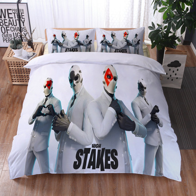 Fortnite Comfortable Bedding Three-Piece Soft and Breathable Duvet Cover - Image 2