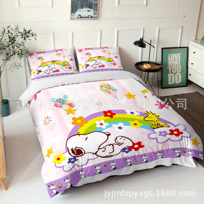 Snoopy Comfortable Bedding Three-Piece Soft and Breathable Duvet Cover - Image 21
