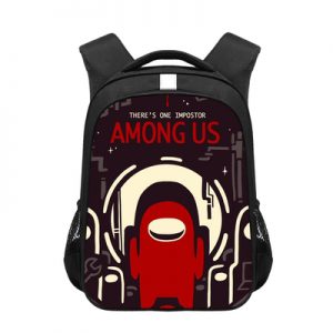 16‘’Among Us Backpack School Bag Black