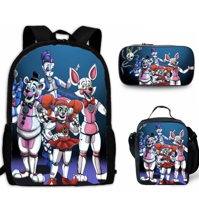 18″Five Nights at Freddy's Backpack School Bag+Lunch Bag+Pencil Bag - Image 6