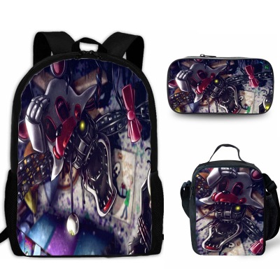 18″Five Nights at Freddy's Backpack School Bag+Lunch Bag+Pencil Bag - Image 11