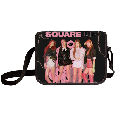 Black pink shoulder bag primary and middle school students messenger bag children's make-up bag - Image 37