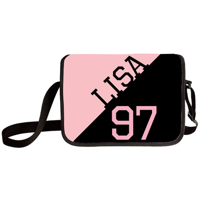 Black pink shoulder bag primary and middle school students messenger bag children's make-up bag - Image 18
