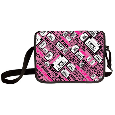 Black pink shoulder bag primary and middle school students messenger bag children's make-up bag - Image 21