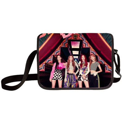 Black pink shoulder bag primary and middle school students messenger bag children's make-up bag - Image 23