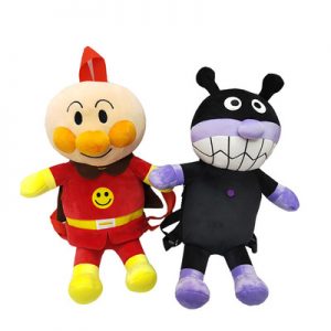 Cartoon Plush Backpack Three-dimensional Backpack Anpanman Series Cute Plush Doll Small School Bag
