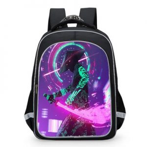 Cyberpunk 2077 double-layer backpack personalized school bag