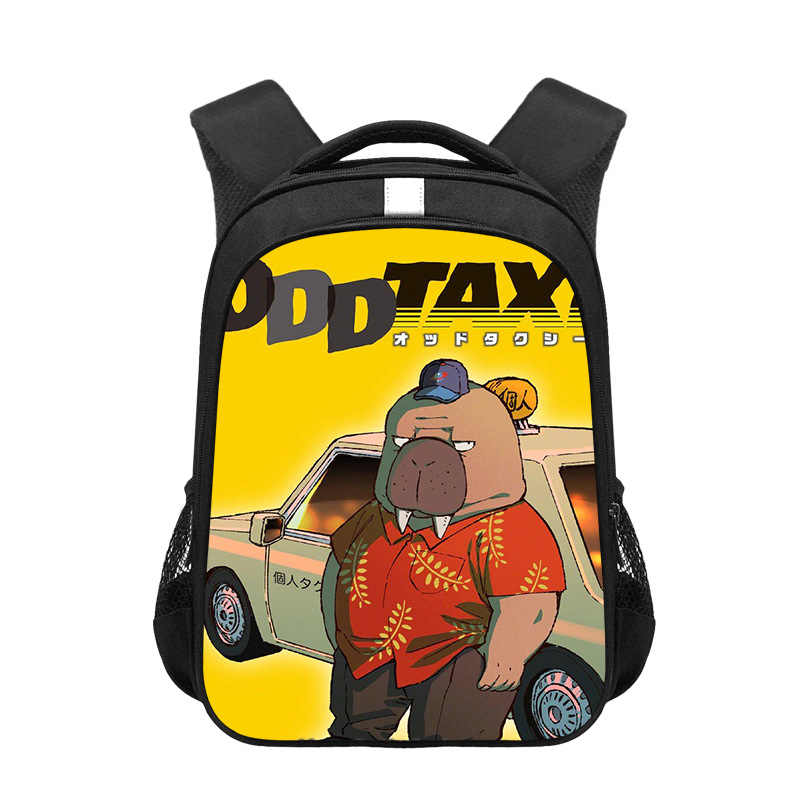16 Inch ODD TAXI Backpack School Bag Black - Image 6