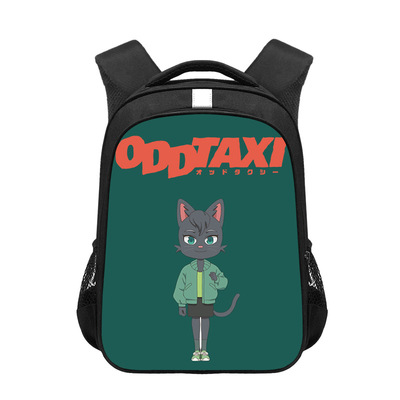 16 Inch ODD TAXI Backpack School Bag Black - Image 15
