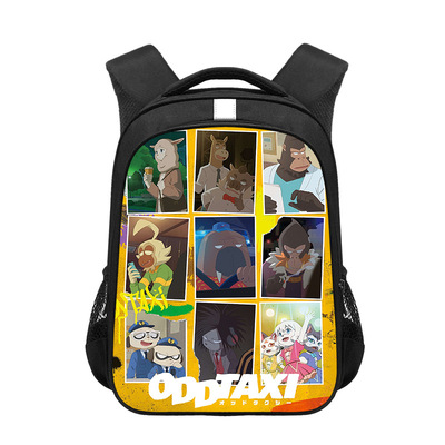 16 Inch ODD TAXI Backpack School Bag Black - Image 5