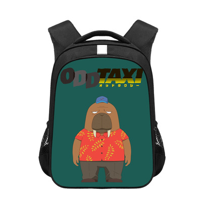 16 Inch ODD TAXI Backpack School Bag Black - Image 7