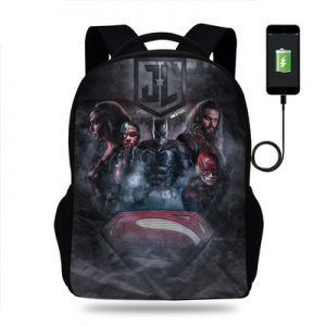 18‘’Justice League Backpack School Bag Black