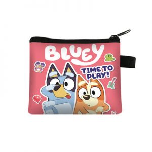 Bluey coin purse polyester card holder simple coin storage bag