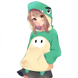 Fall Guys Ultimate Knockout Little dinosaur cosplay pajamas one-piece sweatshirt cotton