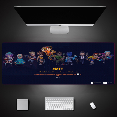 Neon Abyss Cartoon The Desk Pad 900mmx400mmx4mm