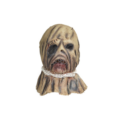 Texas murderer bloodstained scarecrow cosplay latex mask hood Halloween - Image 4