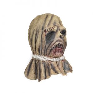 Texas murderer bloodstained scarecrow cosplay latex mask hood Halloween