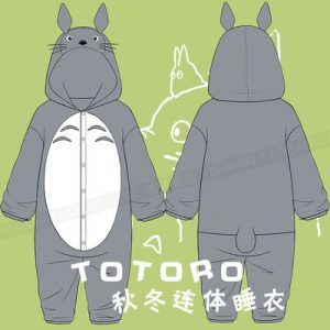 Totoro cosplay pajamas one-piece sweater flannel