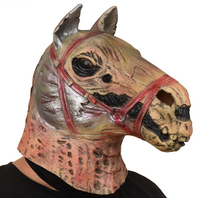 Zombie horse latex mask headgear halloween - Image 5