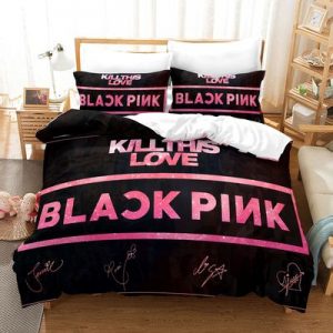 Blackpink Comfortable Bedding Three-Piece Soft and Breathable Duvet Cover