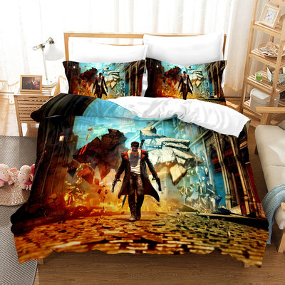 3D Anime Devil May Cry Blanket for Beds Hiking Picnic Thick Quilt  Fashionable Bedspread Fleece Throw Blanket X188