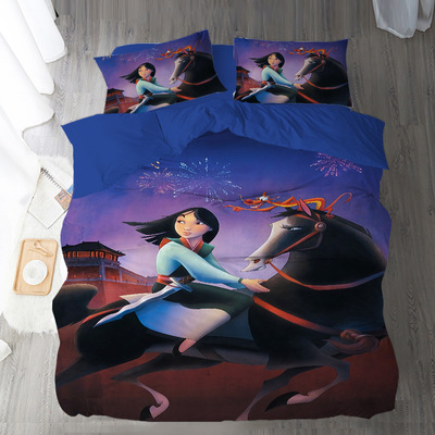 Mulan Comfortable Bedding Three-Piece Soft and Breathable Duvet Cover - Image 2