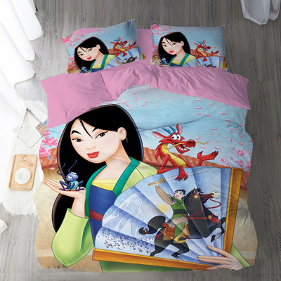Mulan Comfortable Bedding Three-Piece Soft and Breathable Duvet Cover - Image 13