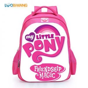 My Little Pony double-layer backpack personalized school bag Pink
