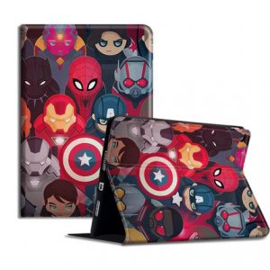 The Avengers Ipad Leather Case Advanced Pu Leather Protective Cover Automatic Wake Up and Sleep Magnetic Closure Multiple Angle Bracket