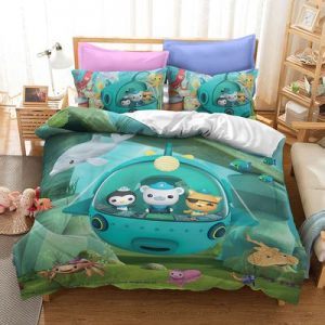 The Octonauts Comfortable Bedding Three-Piece Soft and Breathable Duvet Cover