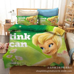 TinkerBell Comfortable Bedding Three-Piece Soft and Breathable Duvet Cover