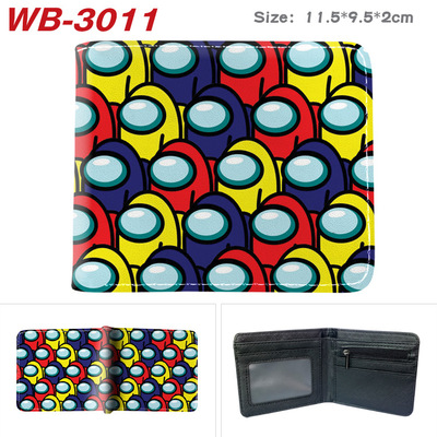 Bifold PU Leather Among Us Wallet Coin Pocket Credit Card Id Window Card  Holder Gift - giftcartoon