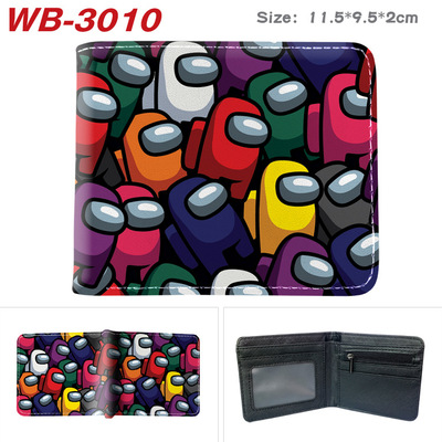 Bifold PU Leather Among Us Wallet Coin Pocket Credit Card Id Window Card  Holder Gift - giftcartoon