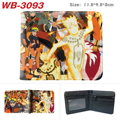 Bifold PU Leather NARUTO Wallet Coin Pocket Credit Card Id Window Card Holder - Image 4