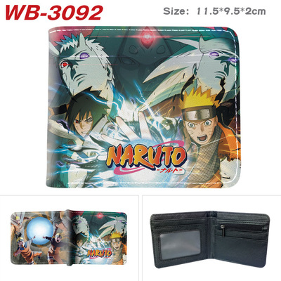 Bifold PU Leather NARUTO Wallet Coin Pocket Credit Card Id Window Card Holder - Image 5