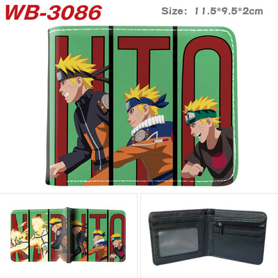Bifold PU Leather NARUTO Wallet Coin Pocket Credit Card Id Window Card Holder - Image 11
