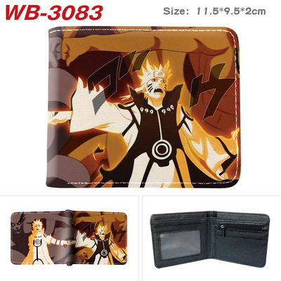 Bifold PU Leather NARUTO Wallet Coin Pocket Credit Card Id Window Card Holder - Image 14