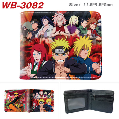 Bifold PU Leather NARUTO Wallet Coin Pocket Credit Card Id Window Card Holder - Image 15
