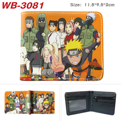 Bifold PU Leather NARUTO Wallet Coin Pocket Credit Card Id Window Card Holder - Image 16