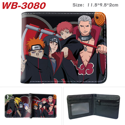 Bifold PU Leather NARUTO Wallet Coin Pocket Credit Card Id Window Card Holder - Image 17