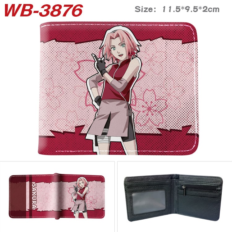 Bifold PU Leather NARUTO Wallet Coin Pocket Credit Card Id Window Card Holder - Image 25