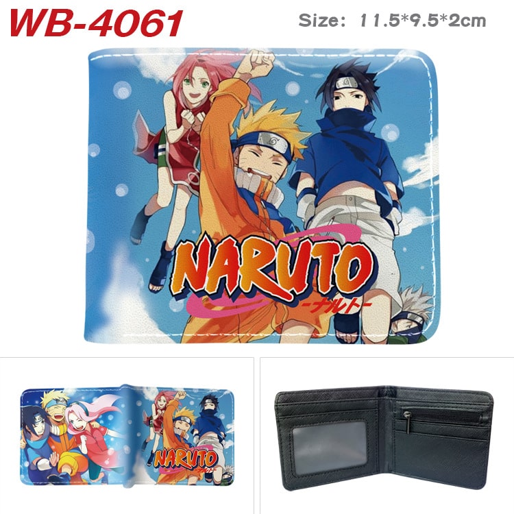 Bifold PU Leather NARUTO Wallet Coin Pocket Credit Card Id Window Card Holder - Image 29
