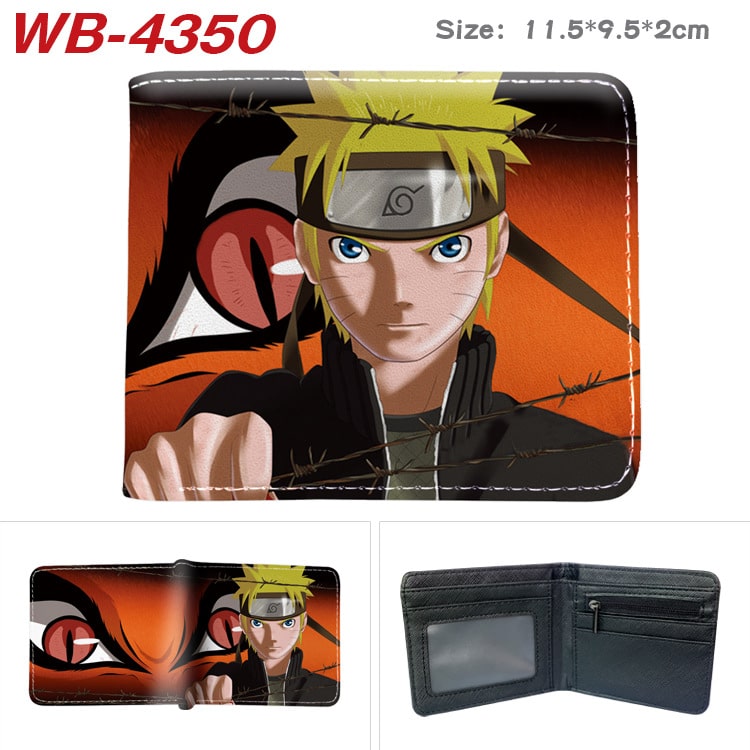 Bifold PU Leather NARUTO Wallet Coin Pocket Credit Card Id Window Card Holder - Image 39
