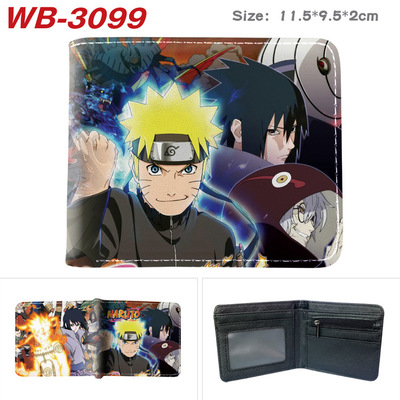 Bifold PU Leather NARUTO Wallet Coin Pocket Credit Card Id Window Card Holder - Image 21