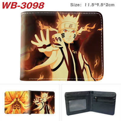 Bifold PU Leather NARUTO Wallet Coin Pocket Credit Card Id Window Card Holder - Image 22