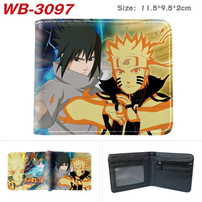 Bifold PU Leather NARUTO Wallet Coin Pocket Credit Card Id Window Card Holder - Image 23